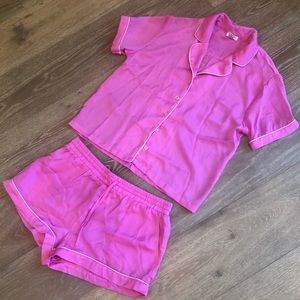 Princess pink pajama shorts set